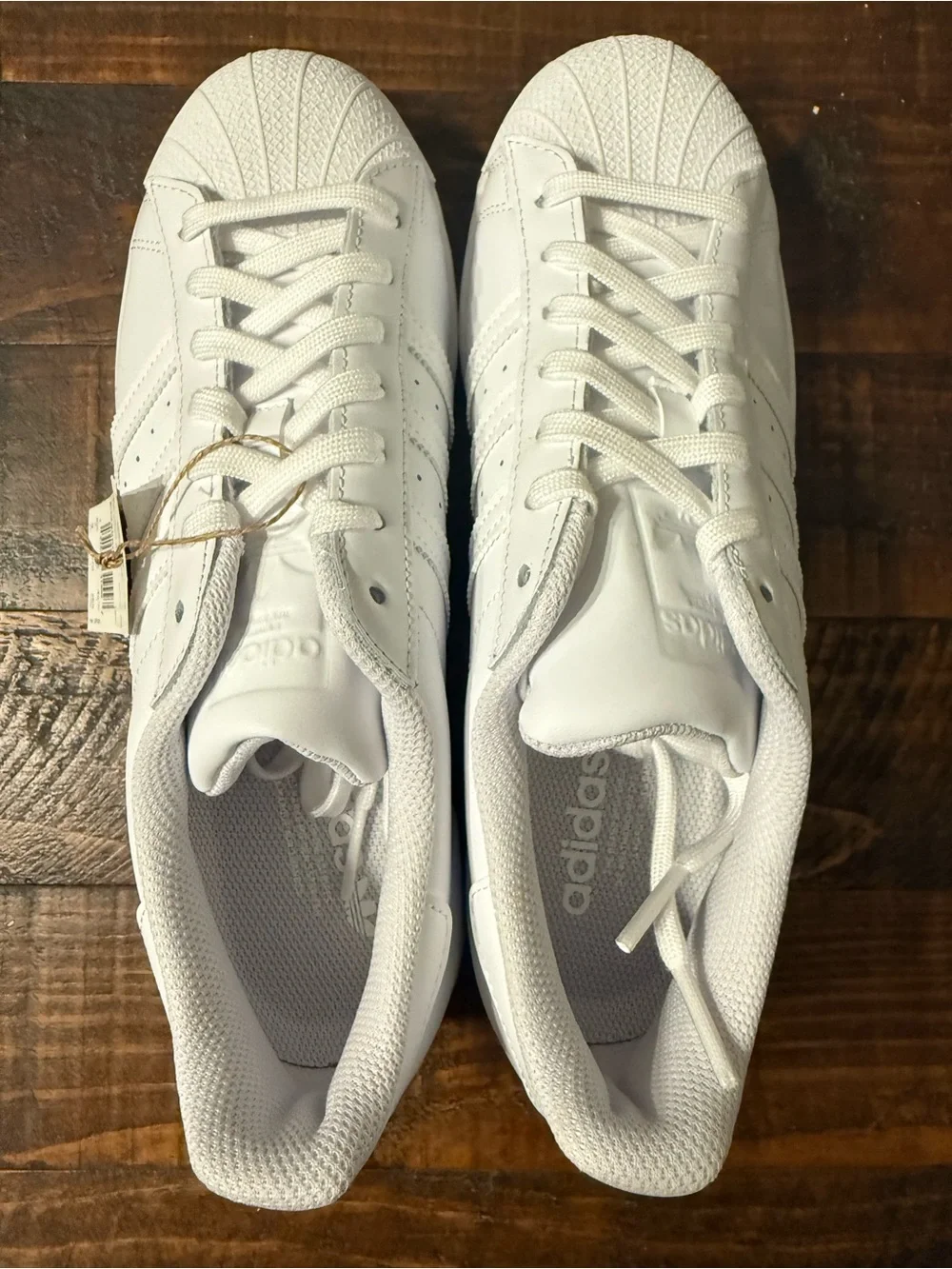 adidas White Low-Top Leather Sneakers